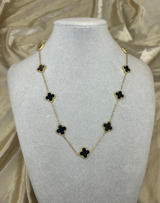 Black clover necklace